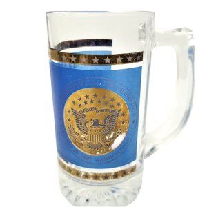 Bill Clinton President Inauguration Glass Beer Mug